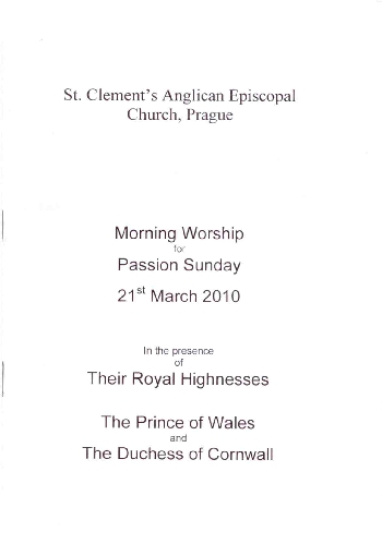 The Order of Service for Passion Sunday. When the 'Official group from the 