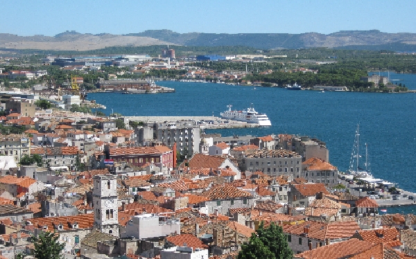Šibenik and Primošten Sibenik harbour from the citidel