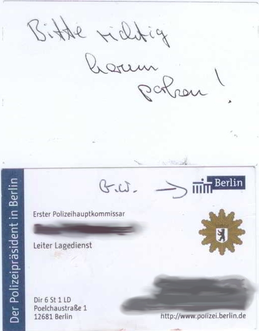Alles in Ordnung - Everything in order Berlin Policeman 2